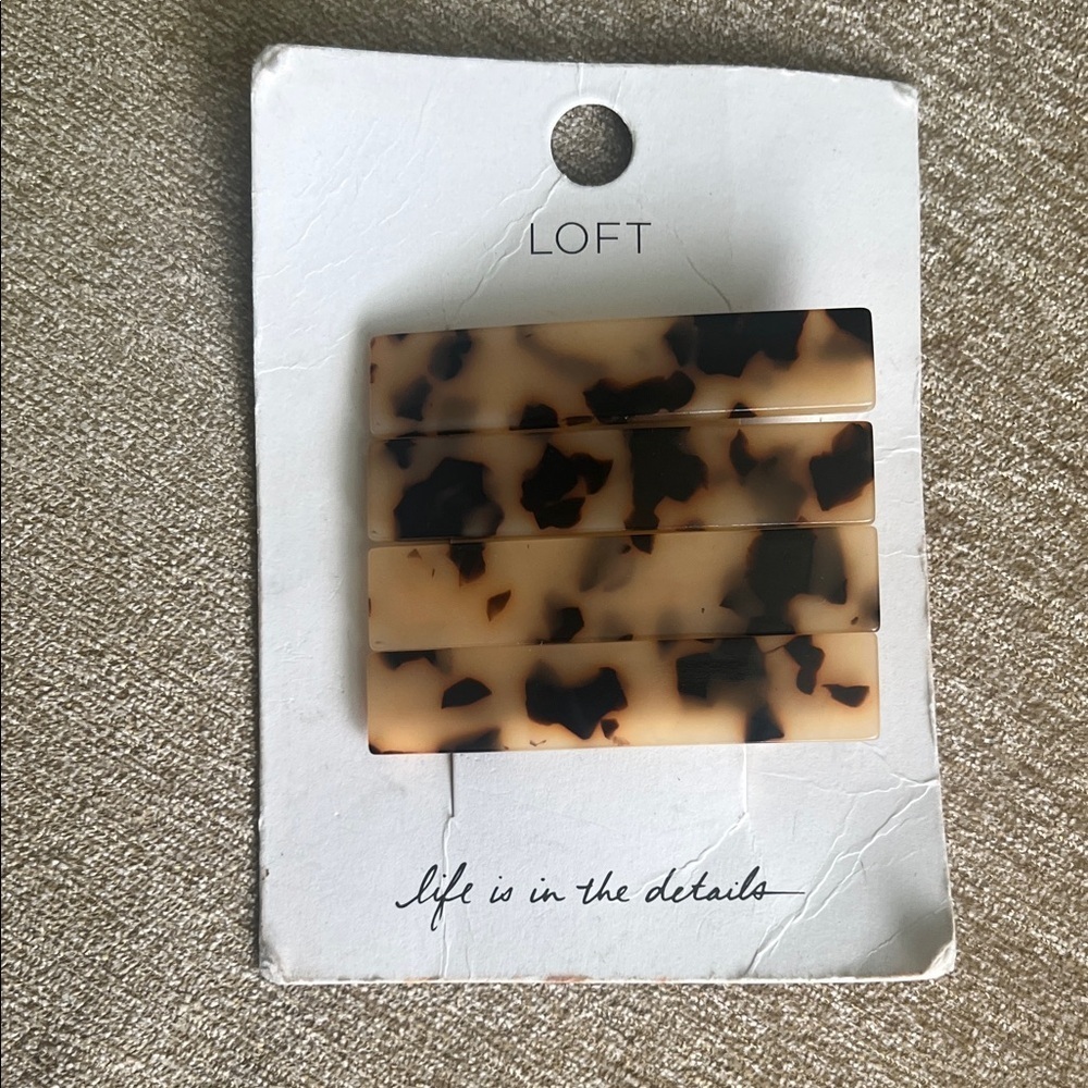 LOFT Tortoiseshell Patterned Hair Barrettes